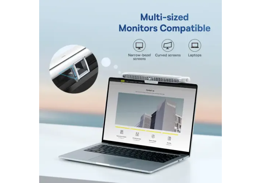 Baseus Refreshing Monitor Clip-On and Stand-Up Bladeless Air Desk Fan Baseus Refreshing Monitor Clip-On and Stand-Up Bladeless Air Desk Fan