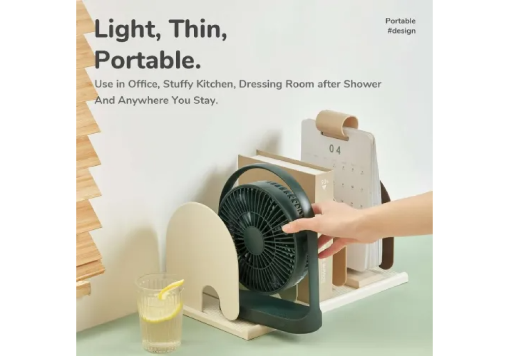 Jisulife FA19A 4000mAh USB Portable Rechargeable Fan