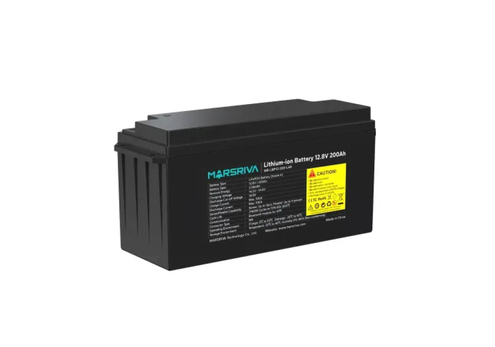 Marsriva MR-LBP12-200-LAR 12.8V 200Ah LiFePO4 UPS Battery