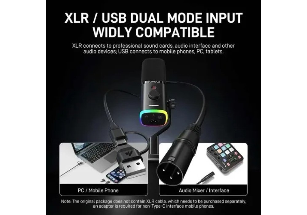 MAONO PD100X RGB USB/XLR Dynamic Microphone