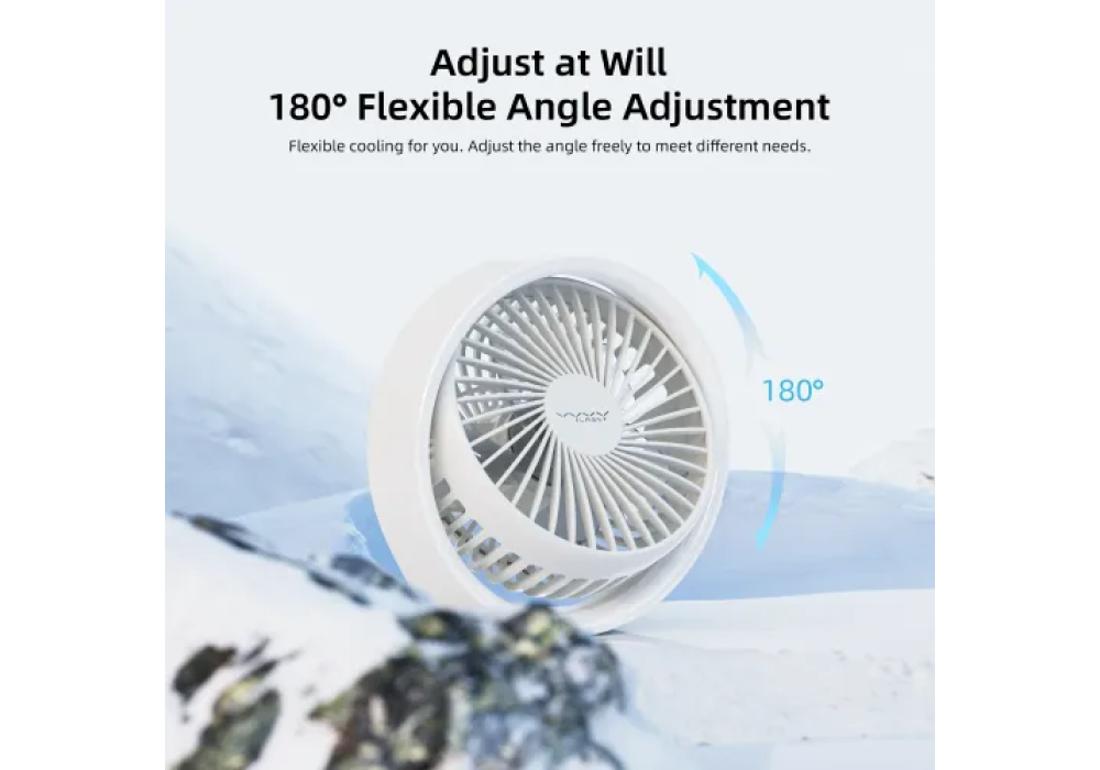 Vyvylabs D04 Mini Portable Desktop Fan with LED light Vyvylabs D04 Mini Portable Desktop Fan with LED light