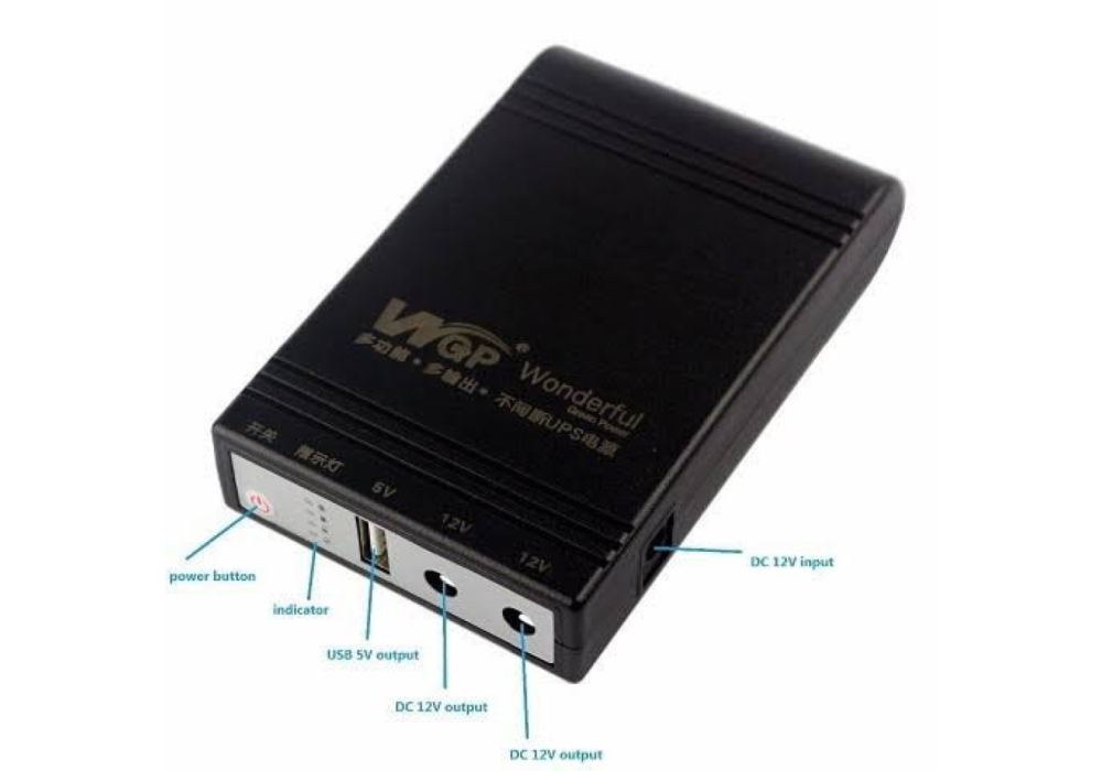 WGP Mini UPS 10400 mAh Battery 5,12,12 Update version