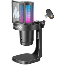 MAONO DGM20W Wireless USB Gaming Microphone with Noise Cancellation RGB