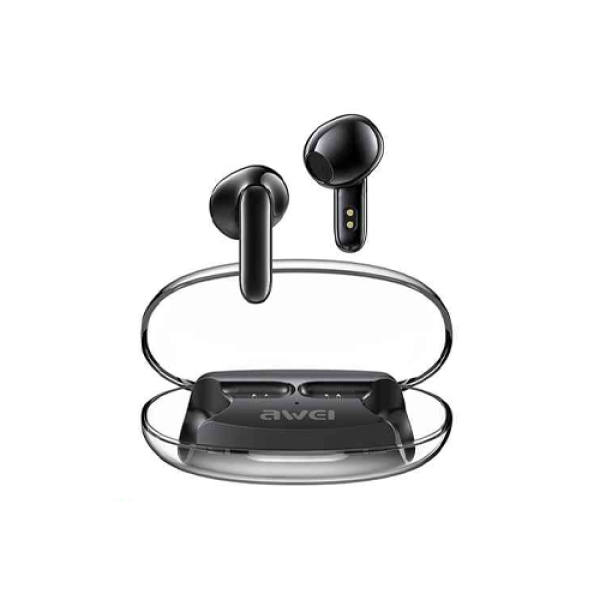 Awei T85 ENC Gaming Bluetooth Earbuds with Transparent Charging Case