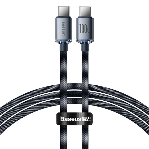 Baseus Crystal Shine 100W USB-C to USB-C Fast Charging Cable (1.2m & 2m)