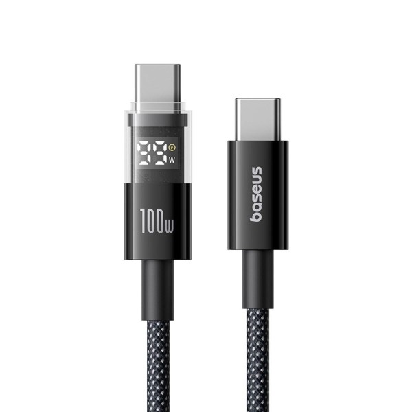 Baseus Display 2 100W USB-C to USB-C Cable with Digital Display 1m