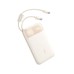 Baseus EnerFill FC11 10000mAh 45W Power Bank with Dual Built-in USB-C Cables (White)