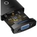 Baseus Lite Series HDMI to VGA Adapter with 3.5mm Audio & Micro USB Power (1080P) Black