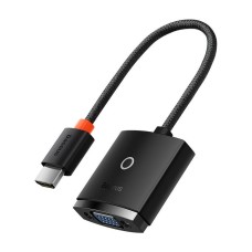 Baseus Lite Series HDMI to VGA Adapter with 3.5mm Audio & Micro USB Power (1080P) Black