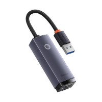 Baseus Lite Series USB-A to RJ45 LAN Port 1000Mbps Gigabit Ethernet Adapter Grey