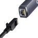 Baseus Lite Series USB-A to RJ45 LAN Port 1000Mbps Gigabit Ethernet Adapter Grey