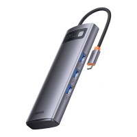 Baseus Metal Gleam 8-in-1 USB-C Hub with Dual HDMI & SD/TF