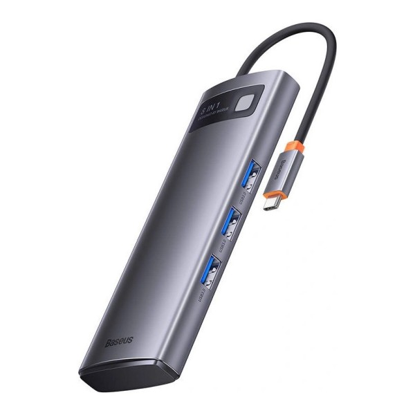 Baseus Metal Gleam 8-in-1 USB-C Hub with Dual HDMI & SD/TF