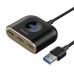 Baseus Square Round 4 in 1 USB 3.0 Hub (1 × USB 3.0 + 3 × USB 2.0) 1m Black
