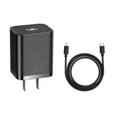 Baseus Super Si 20W USB-C Charger with Lightning Cable (CN Plug, Black)