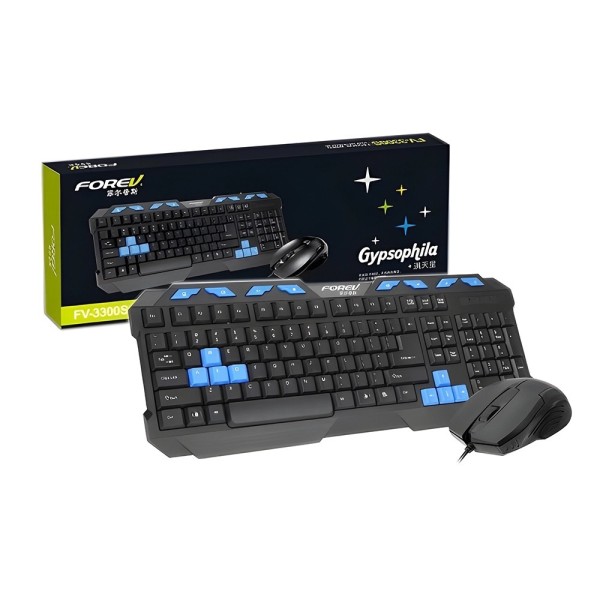 FOREV FV-3300S Gypsophila Wired Gaming Keyboard and Mouse Combo