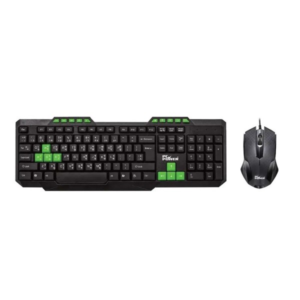 PC Power PGC303Y103 Wired Office Keyboard & Mouse Combo