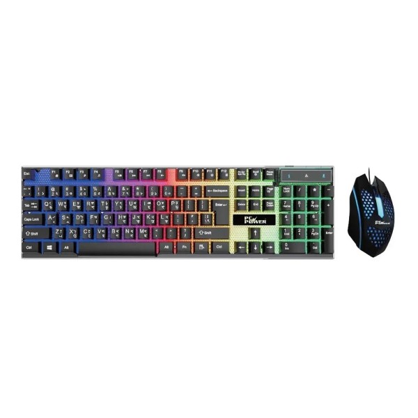 PC Power PGC801TA01 Wired Gaming Keyboard & Mouse Combo