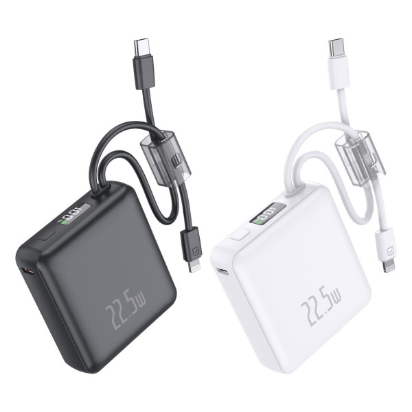Proton PowerCore 10 10000mAh 22.5W Power Bank with Built-in Type-C and Lightning Cables