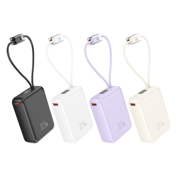Proton PowerCore 20 20000mAh 22.5W Power Bank with Built-in Type-C and Lightning Cables