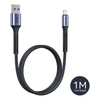 Proton Premium Nylon Braided USB-A to Lightning Cable 1m