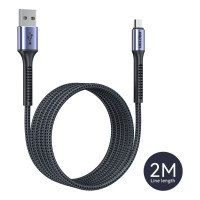 Proton Premium Nylon Braided USB-A to Micro USB Cable 2m