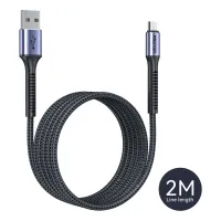 Proton Premium Nylon Braided USB-A to Micro USB Cable 2m