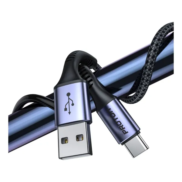 Proton Premium Nylon Braided USB-A to Type-C Cable 1m