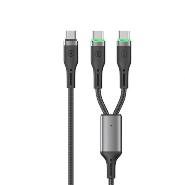 WiWU Wi-C071 Oringlink 100W USB-C to Dual USB-C Splitter Cable 1.2m