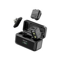 WiWU Wi-WM005 Duo Bluetooth Lavalier Microphone with Type-C and Lightning Receivers