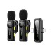 WiWU Wi-WM007 Dual Wireless Lavalier Microphone with 2-in-1 Type-C + Lightning Receiver