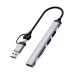 WiWU Zolo 5 in 1 USB Hub with SD & TF Card Reader (USB-A & Type-C) Space Gray
