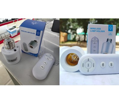 E27 Smart Lamp Holder with Wireless Remote & Timer 