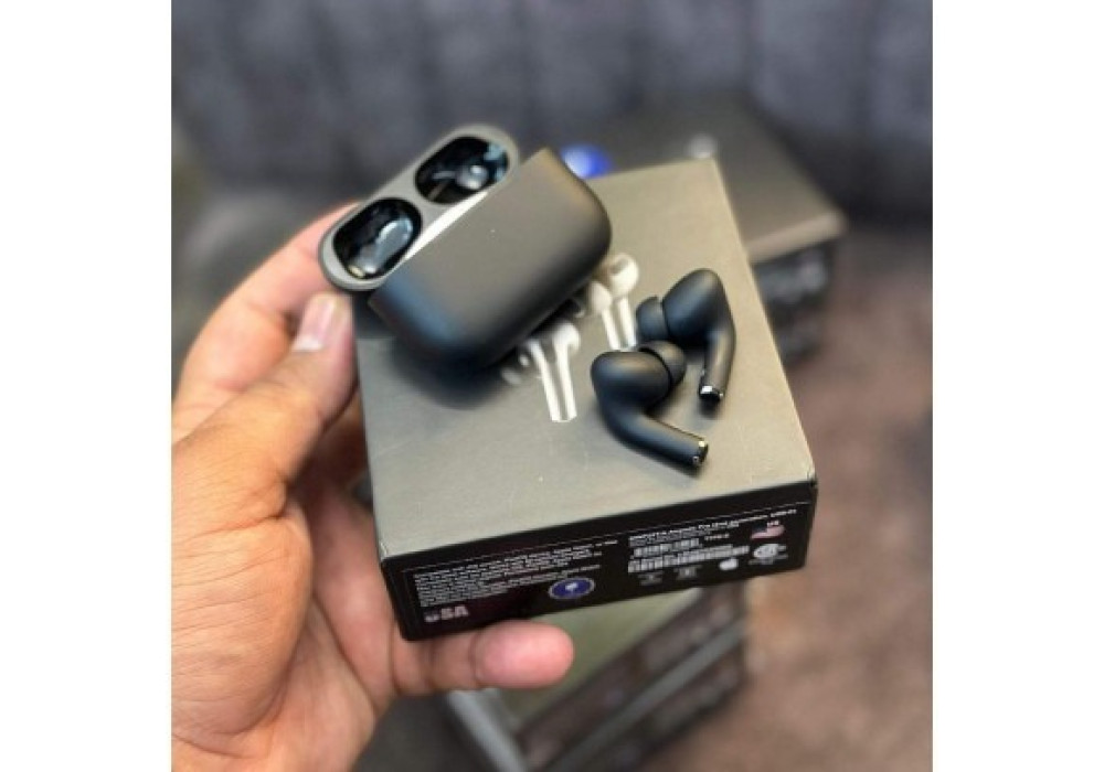 AirPods Pro 2nd Gen Active Noise Cancelling Wireless Earbuds - Black Edition Mastercopy