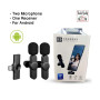 K9 Dual Microphone Wireless Lavalier Microphone for Android Type C