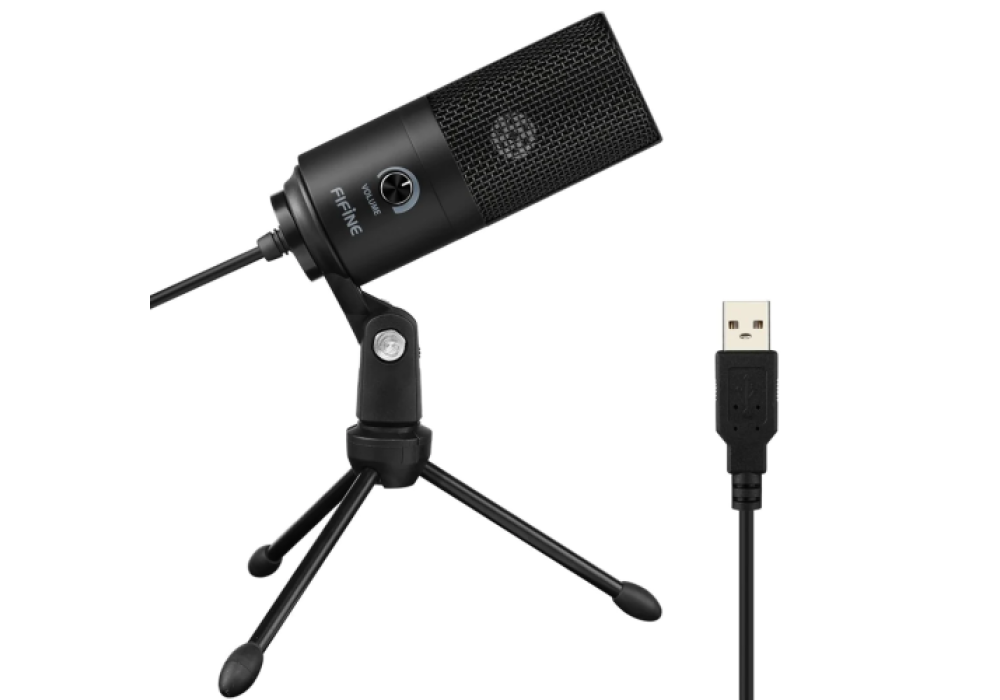 FIFINE K669B USB Microphone with Volume Dial for Streaming & Podcasting