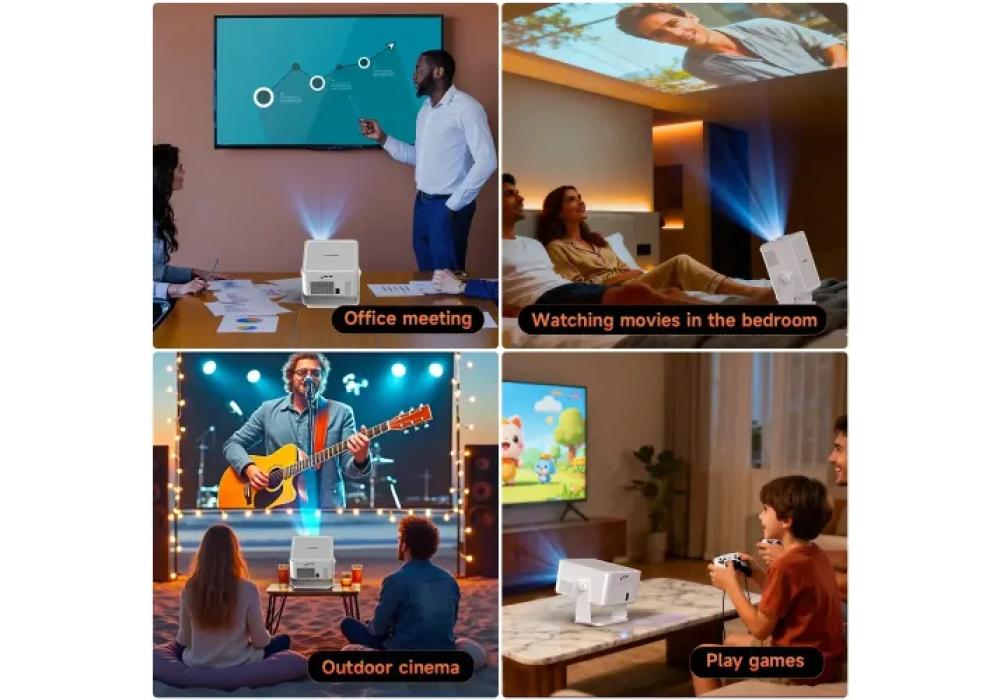 Magcubic HY450 MAX 1100 Ansi Lumens Auto focus 8k Support Android Smart LED Projector Magcubic HY450 MAX 1100 Ansi Lumens Auto focus 8k Support Android Smart LED Projector