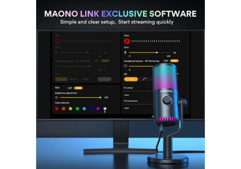 MAONO DM30 RGB USB Gaming Microphone Certified Special Edition
