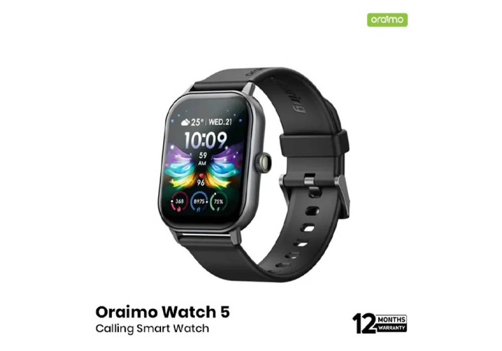 Oraimo OSW-805 Smart Watch 5 Bluetooth Calling Smartwatch Oraimo OSW-805 Smart Watch 5 with Bluetooth Calling and 2.01 inch Display