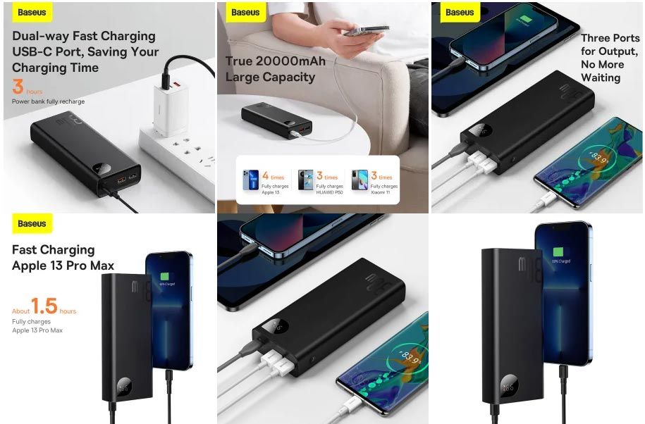 Baseus Adaman 30w 20000mAh Power Bank