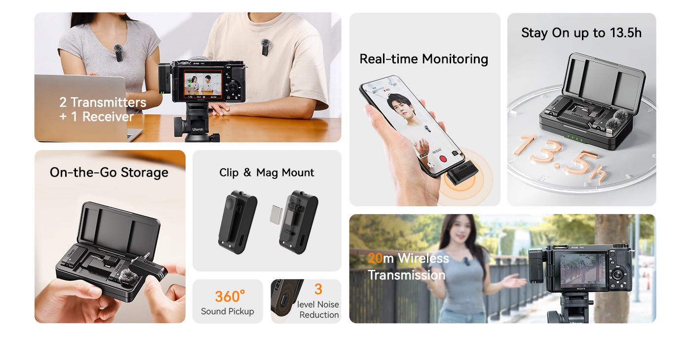 Ulanzi A100 Wireless Lavalier Microphone